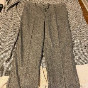 Jcrew grey herringbone tweed pants